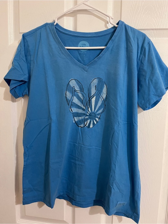 Life Is Good Tops - Life Is Good Light Blue Crusher Tee